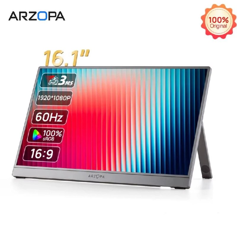 Monitor portátil Arzopa Z1C 16,1 polegadas Full HD